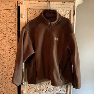 Men’s North Face Full zip brown jacket size medium